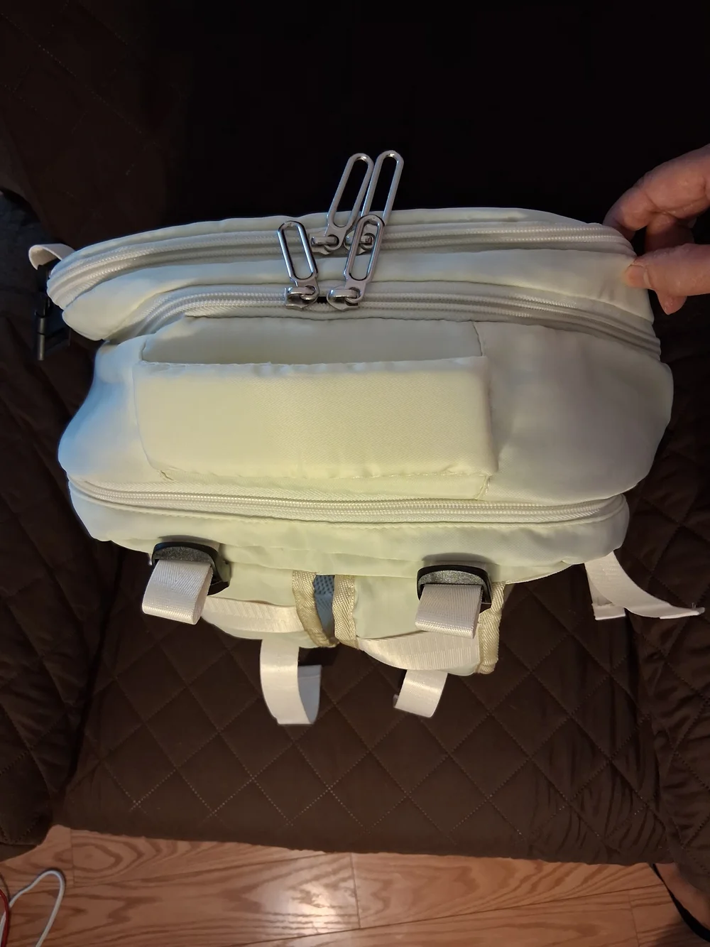 Unisex White Everyday Backpack